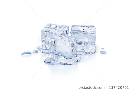 逼真的冰塊插圖 逼真的冰塊插圖 137420701
