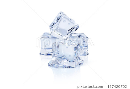 Ice illustration realistic cube 137420702