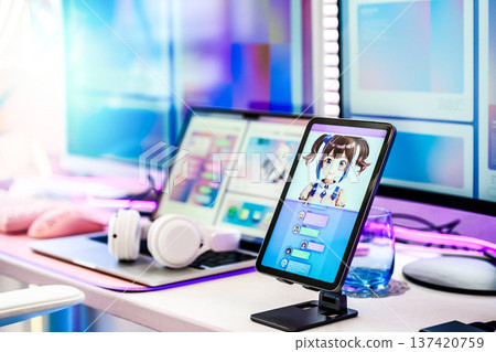 Streaming equipment and VTuber screen Streaming equipment and VTuber screen 137420759