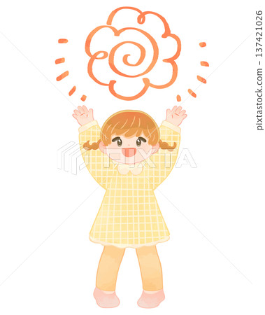 女孩收到一朵花印記 137421026