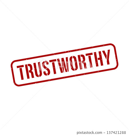 Trustworthy Stamp,Trustworthy Grunge Square Sign 137421288
