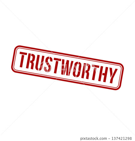 Trustworthy Stamp,Trustworthy Square Sign 137421298