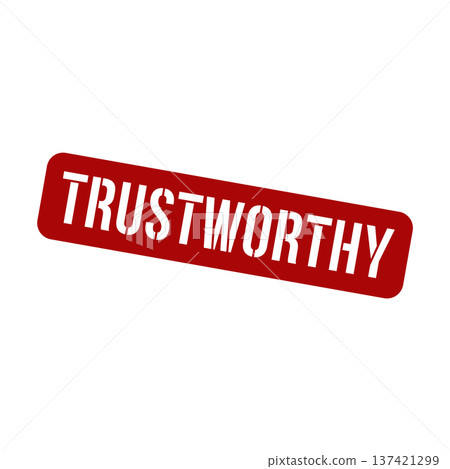 Trustworthy Stamp,Trustworthy Square Sign 137421299