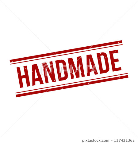 Handmade Stamp,Handmade Grunge Square Sign 137421362