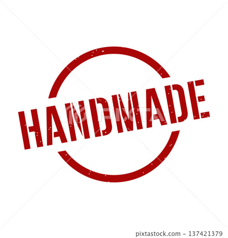 Handmade Stamp,Handmade Grunge Round Sign Handmade Stamp,Handmade Grunge Round Sign 137421379