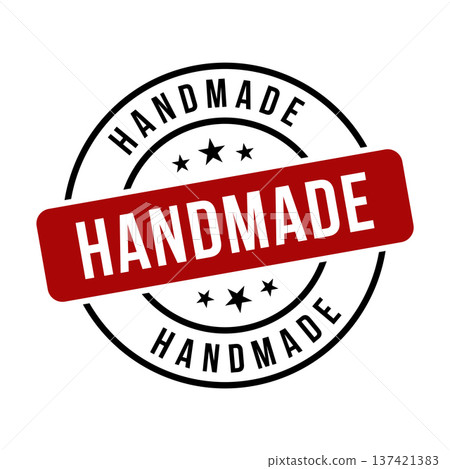 Handmade Stamp,Handmade Round Sign 137421383