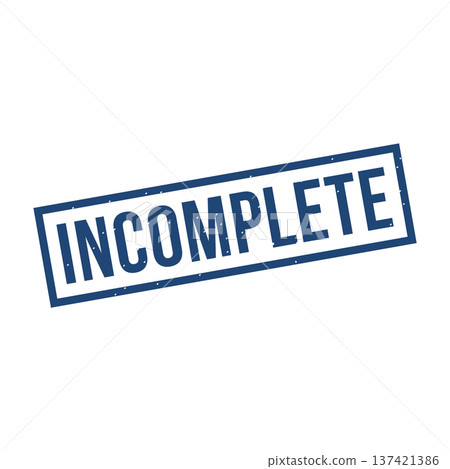 Incomplete Stamp,Incomplete Grunge Square Sign 137421386