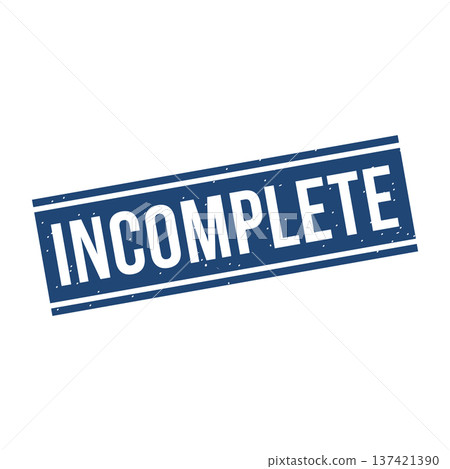 Incomplete Stamp,Incomplete Grunge Square Sign 137421390