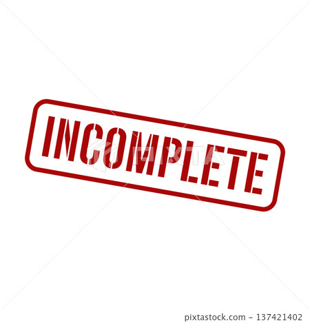 Incomplete Stamp,Incomplete Square Sign 137421402