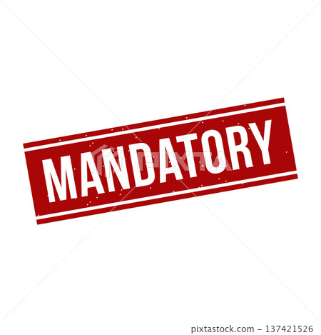 Mandatory Stamp,Mandatory Grunge Square Sign Mandatory Stamp,Mandatory Grunge Square Sign 137421526