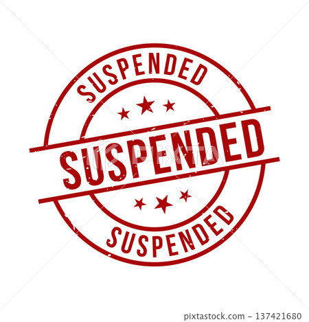 Suspended Stamp, Suspended Grunge Round Sign Suspended Stamp, Suspended Grunge Round Sign 137421680