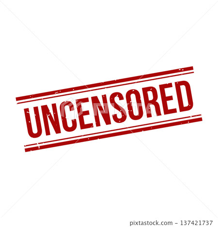 Uncensored Stamp, Uncensored Grunge Square Sign 137421737