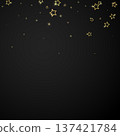 Christmas stars vector overlay. Magic stars luxury sparkling confetti. Christmas spirit. Festive stars vector illustration on black background. 137421784