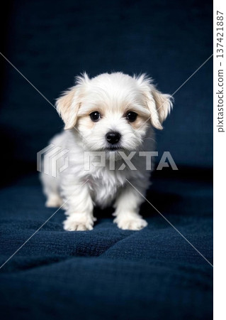 可爱白色小狗静态照片 可爱白色小狗静态照片 137421887