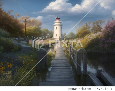 Road leading to the lighthouse 137421894