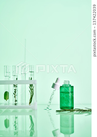 Natural skincare research developing herbal extract cosmetic serum 137422039