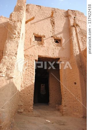 abandoned village on the Handour river valley ruins among the valleys of the Moroccan Atlas abandoned village on the Handour river valley ruins among the valleys of the Moroccan Atlas 137422438