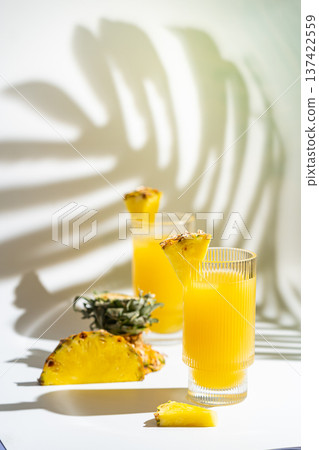 Pineapple cocktail or juice 137422559
