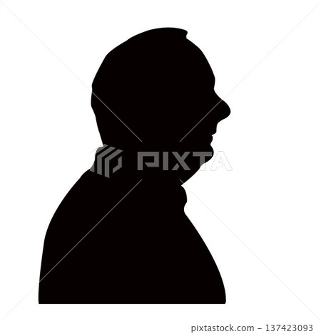 a man head silhouette vector 137423093