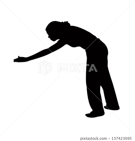 a woman body silhouette vector 137423095