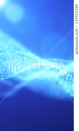 Abstract blue particle wave forming a smooth digital surface, symbolizing data flow, connectivity, artificial intelligence, and futuristic technology Abstract blue particle wave forming a smooth digital surface, symbolizing data flow, connectivity, artificial intelligence, and futuristic technology 137423384