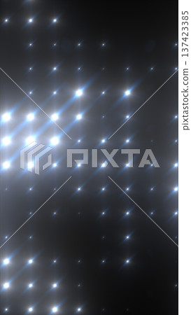 Dark abstract star grid with diagonal sparkling flares and soft glow, cosmic or LED pattern background 137423385