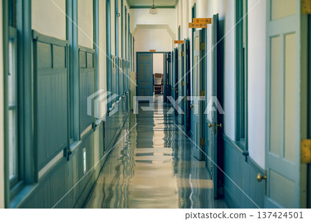 [Agatanomori Cultural Center] Retro corridor [Former Matsumoto High School] 137424501