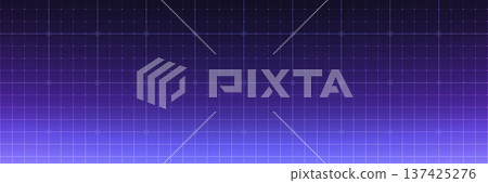 Abstract technology background. HUD with glowing grid, square nodes and purple blue gradient. Futuristic digital backdrop for data, innovation, interface or tech presentation. Vector Illustration Abstract technology background. HUD with glowing grid, square nodes and purple blue gradient. Futuristic digital backdrop for data, innovation, interface or tech presentation. Vector Illustration 137425276