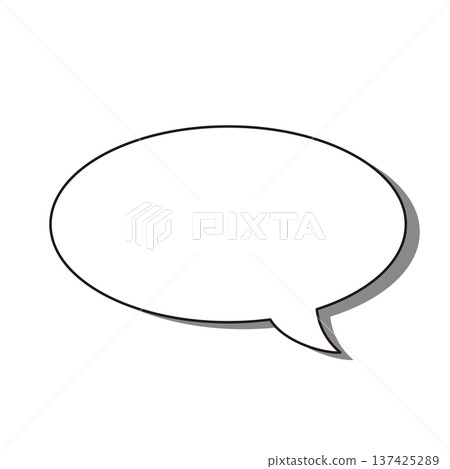 Handwritten and dashed line speech bubble set Simple conversation frame material 137425289