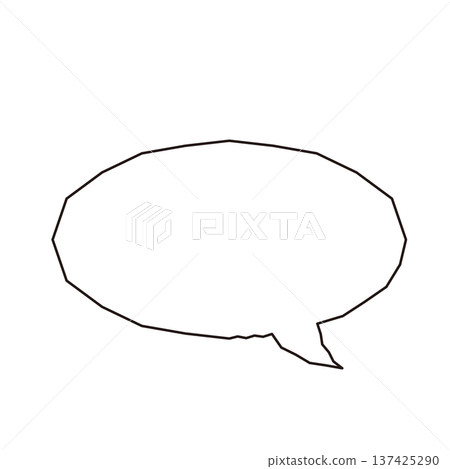 Handwritten and dashed line speech bubble set Simple conversation frame material Handwritten and dashed line speech bubble set Simple conversation frame material 137425290