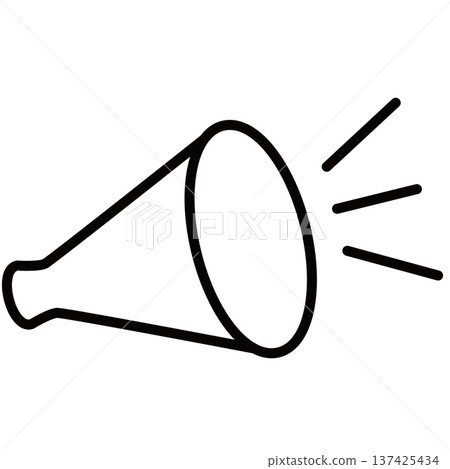 Simple megaphone icon 137425434