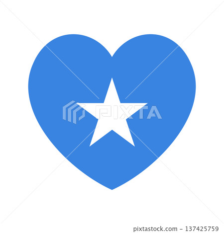 National Somalia flag heart shaped sticker, badge. Somalia flag icon, button in heart shape. National Somalia flag heart shaped sticker, badge. Somalia flag icon, button in heart shape. 137425759