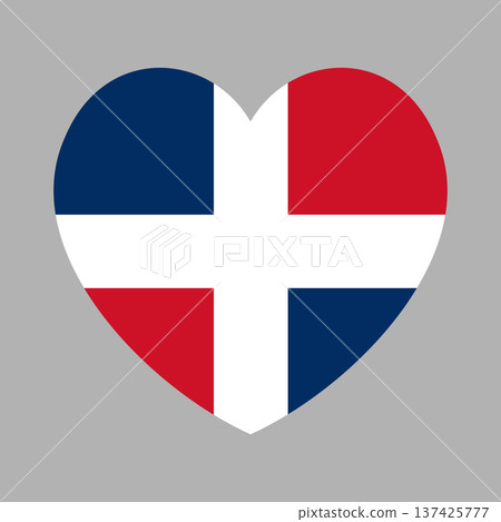 Civil heart shaped flag of Dominican Republic badge. Dominican Republic flag heart icon, button. Sticker flag of Dominican Republic. Civil heart shaped flag of Dominican Republic badge. Dominican Republic flag heart icon, button. Sticker flag of Dominican Republic. 137425777