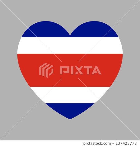National flag of Costa Rica heart icon. Costa Rica flag badge heart shaped. Backdrop, sticker, button flag of Costa Rica. National flag of Costa Rica heart icon. Costa Rica flag badge heart shaped. Backdrop, sticker, button flag of Costa Rica. 137425778