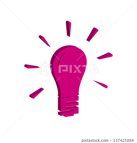 Bulb icon desian template 137425884