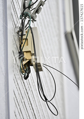 網路、光纖線路和電話:房屋外牆施工 網路、光纖線路和電話:房屋外牆施工 137427615