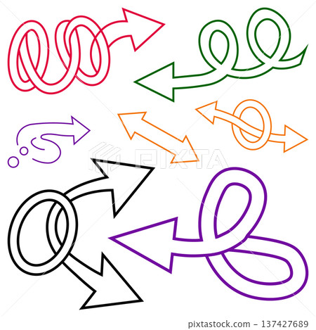 Varied Arrows Collection of Directional Symbols and Paths Varied Arrows Collection of Directional Symbols and Paths 137427689