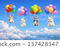 兔子帶著氣球在天上飛 137428347