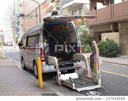 Welfare vehicles with wheelchair lifts 137428584