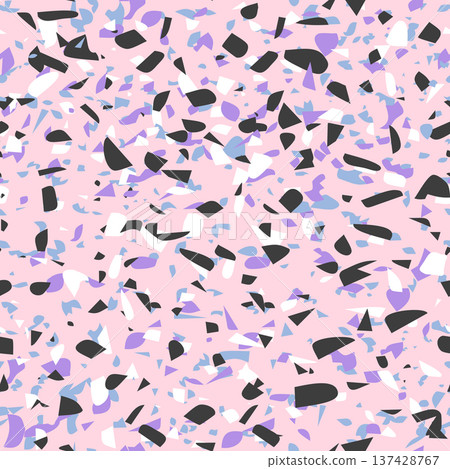 Geometric terrazzo seamless pattern. Abstract colourful modern background. Stone fashion design for web and print. Venetian tile, flooring home decor. Chaotic pastel texture. Geometric terrazzo seamless pattern. Abstract colourful modern background. Stone fashion design for web and print. Venetian tile, flooring home decor. Chaotic pastel texture. 137428767