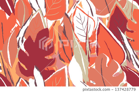 Floral seamless with hand drawn color exotic monstera leaves. Cute summer background. Tropic branches. Modern floral compositions. Fashion vector illustration for wallpaper, fabric, textile Floral seamless with hand drawn color exotic monstera leaves. Cute summer background. Tropic branches. Modern floral compositions. Fashion vector illustration for wallpaper, fabric, textile 137428779