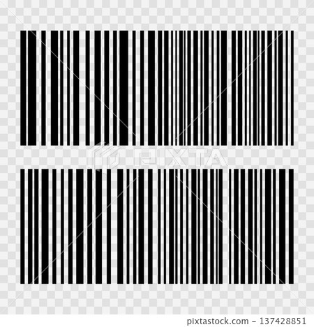 Barcode isolated on white background. Code stripes sticker. Barcode labels, customers qr code 137428851