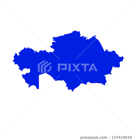 Map of Kazakhstan, sign silhouette. World Map Globe. Vector Illustration isolated on white background. Asian continent Map of Kazakhstan, sign silhouette. World Map Globe. Vector Illustration isolated on white background. Asian continent 137429039