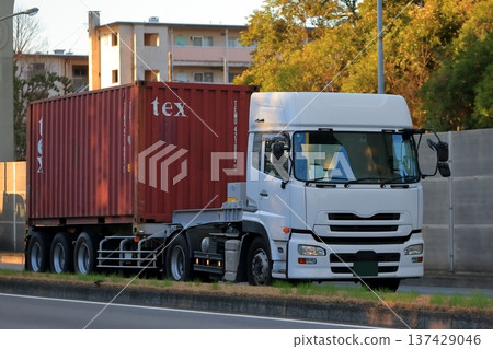 Trailer truck image Trailer truck image 137429046