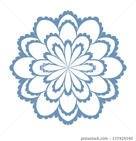 Blue template snowflake with shadow. Isolated snowflakes icon, round mandala. Winter Holiday cartoon flat illustration. Merry Christmas and New year Vector. Hand draw style Blue template snowflake with shadow. Isolated snowflakes icon, round mandala. Winter Holiday cartoon flat illustration. Merry Christmas and New year Vector. Hand draw style 137429140