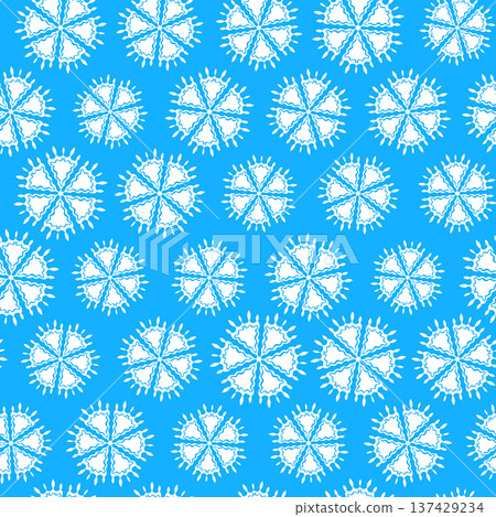 Winter seamless pattern with snowflakes, holiday background. Vector illustration for fabric, textile wallpaper, posters, gift wrapping paper. Christmas vector illustration. Falling snow Winter seamless pattern with snowflakes, holiday background. Vector illustration for fabric, textile wallpaper, posters, gift wrapping paper. Christmas vector illustration. Falling snow 137429234
