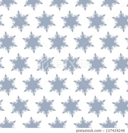 Winter seamless pattern with snowflakes, holiday background. Vector illustration for fabric, textile wallpaper, posters, gift wrapping paper. Christmas vector illustration. Falling snow 137429246