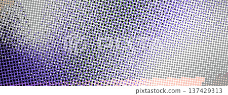 Abstract pop art creative concept. Colorful polka dots retro comics background. Cartoon modern halftone pattern. Design for poster, card, sale banner, empty bubble 137429313