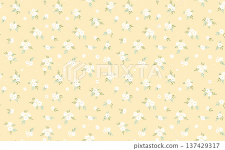 Seamless floral pattern based on traditional folk art ornaments. Colorful flowers on color background. Scandinavian style. Sweden nordic style. Vector illustration. Simple minimalistic pattern Seamless floral pattern based on traditional folk art ornaments. Colorful flowers on color background. Scandinavian style. Sweden nordic style. Vector illustration. Simple minimalistic pattern 137429317