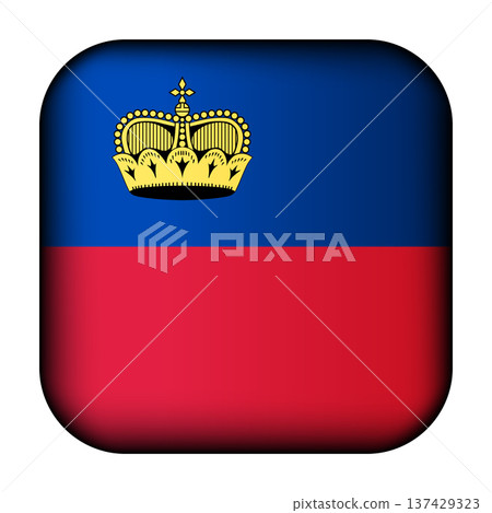 Glass light ball with flag of Liechtenstein. Squared template icon. National symbol. Glossy realistic cube, 3D abstract vector illustration highlighted. Big quadrate, foursquare Glass light ball with flag of Liechtenstein. Squared template icon. National symbol. Glossy realistic cube, 3D abstract vector illustration highlighted. Big quadrate, foursquare 137429323